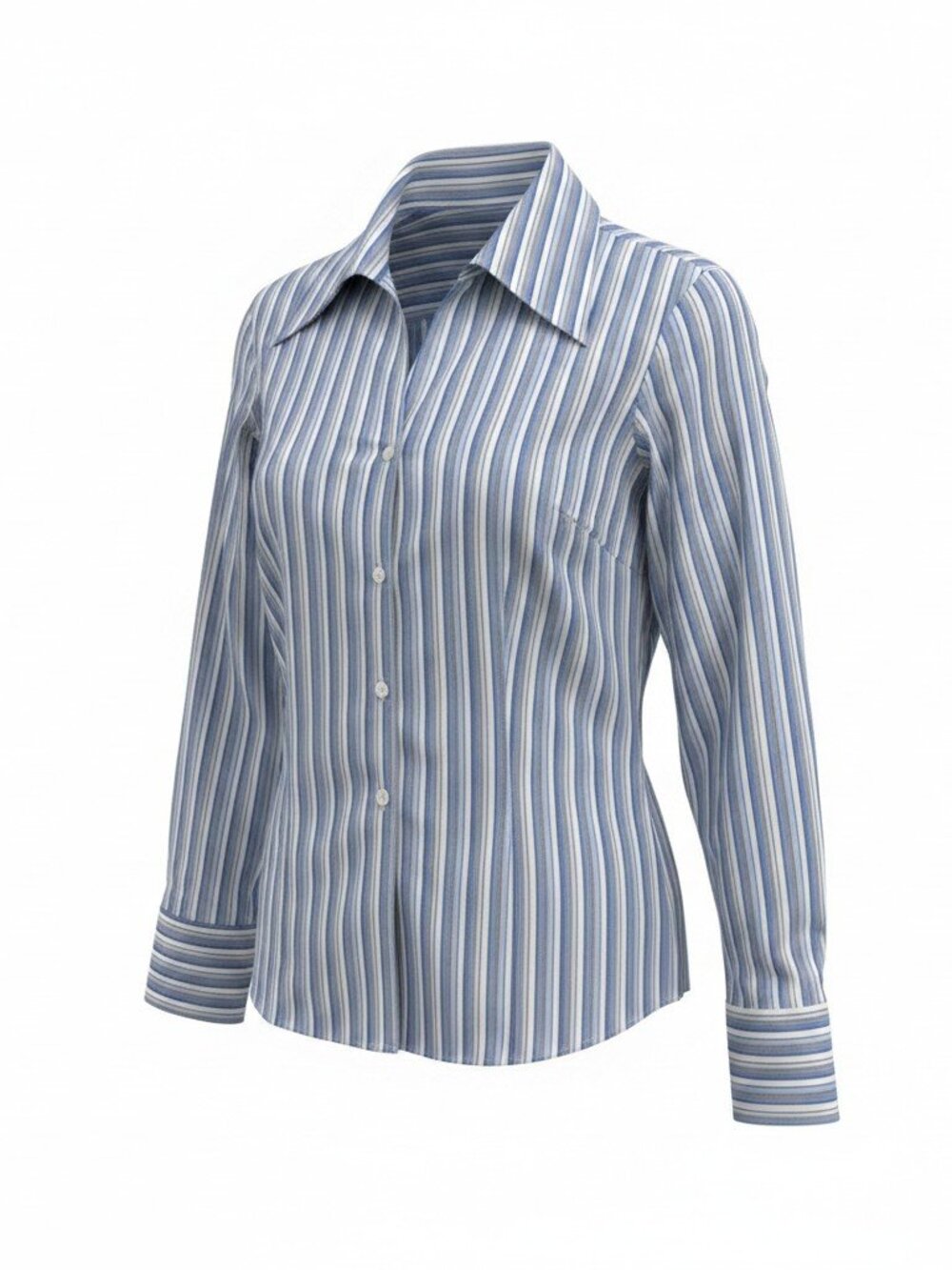 NWT B.Moss Striped Button Down Blouse Size: XL